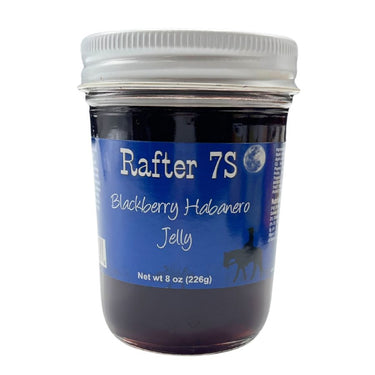 Blackberry Habanero Jelly | 8 oz. | 3 Pack | Fruity Spice | Hand-Picked Berries | Sweet & Spicy Jelly | Made in Paxton, NE | Rafter 7S